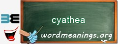 WordMeaning blackboard for cyathea